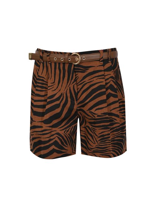 Shorts MSTNOVELLA in lino e cotone stampato MAX MARA STUDIO | 2616141022600002